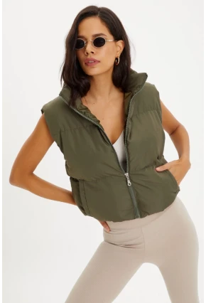 Kadın Haki Şişme Yelek DAF4910