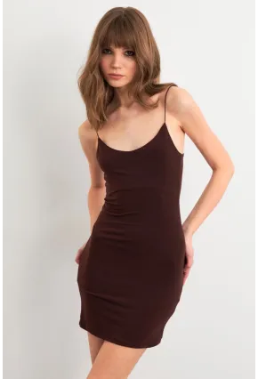 Kadın Kahverengi  Maxi Elbise MEN2059