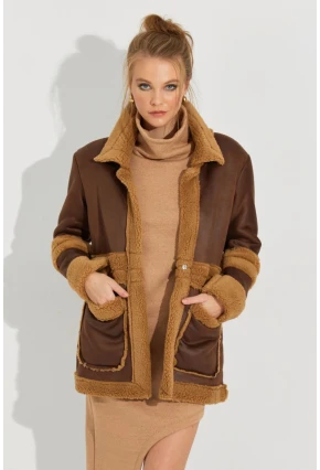 Kadın Kahverengi Nubuk Mont QRS8381