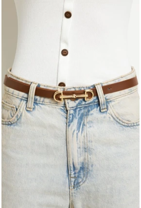 Kadın Kahverengi Tokalı Kemer BE699