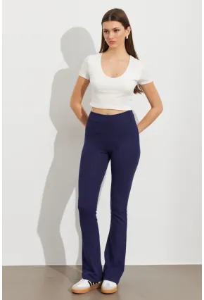 Kadın Lacivert İspanyol Paça Tayt ATS60