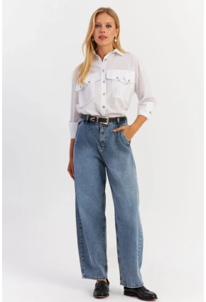 Kadın Mavi Baggy Pantolon AUR2