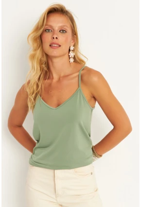 Kadın Mint Askılı Bluz AYD269