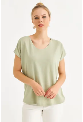 Kadın Mint Basic Bluz AYD410