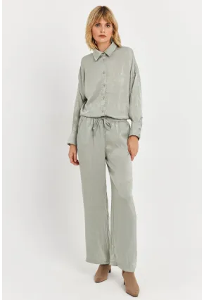 Kadın Mint Saten Pantolon MCAR1128