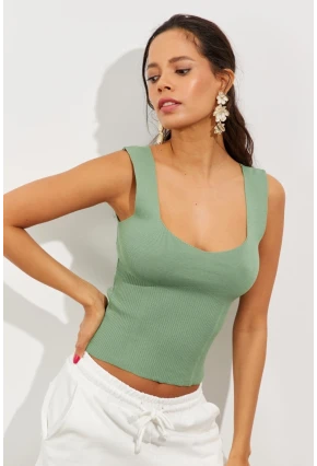 Kadın Mint Triko Atlet YV117