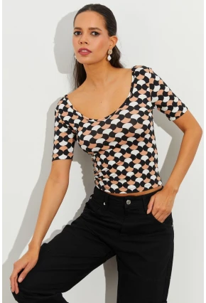 Kadın Multi Desenli Bluz LPP1224