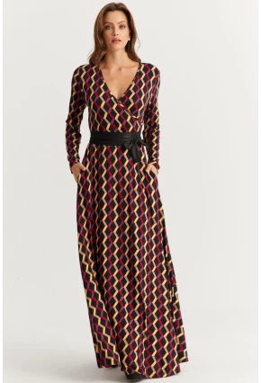 Kadın Multi Kruvaze Maxi Elbise VTN3