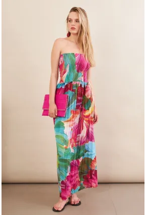 Kadın Multi Straplez Pilise Uzun Elbise MSİ100