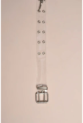 Kadın No Color Kuş Gözlü Zincirli Şeffaf Kemer BE369