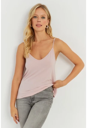 Kadın Pudra Askılı Bluz AYD269