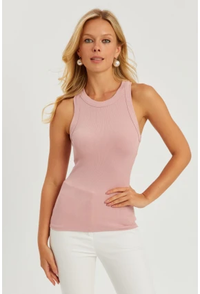 Kadın Pudra Fitilli Bluz AYD317