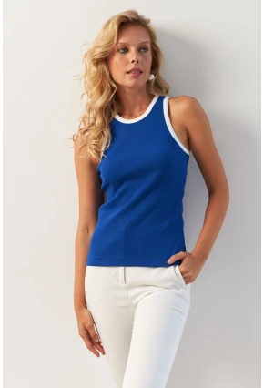 Kadın Saks Biyeli Bluz MSH124