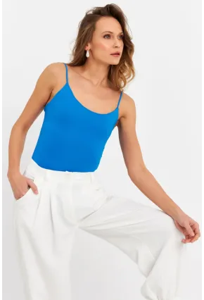 Kadın Saks Çıtçıtlı Body ZH129