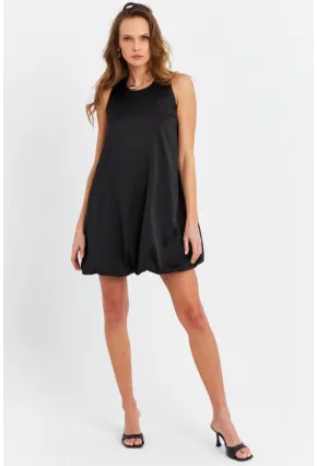Kadın Siyah Balon Etekli Mini Elbise TW27
