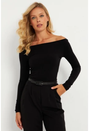 Kadın Siyah Bluz HOR13
