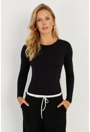 Kadın Siyah Bluz LPP1253