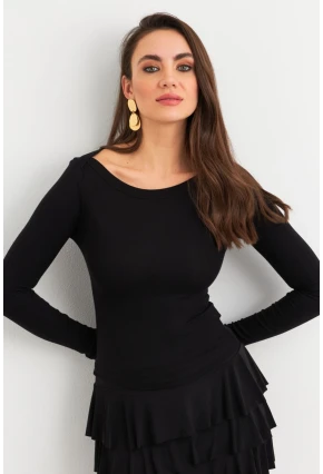Kadın Siyah Bluz MX9390