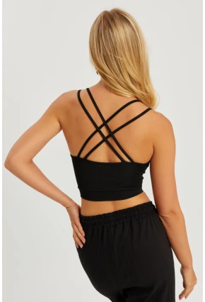 Kadın Siyah Gloplu Büstiyer CG349