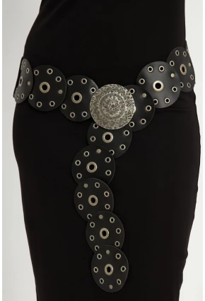 Kadın Siyah Halkalı Kemer BE703