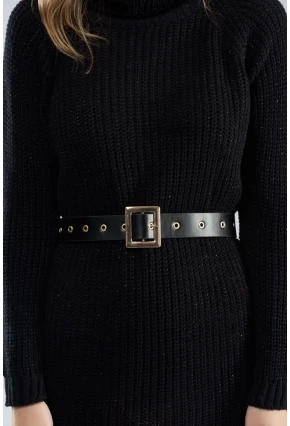 Kadın Siyah Kemer BE51
