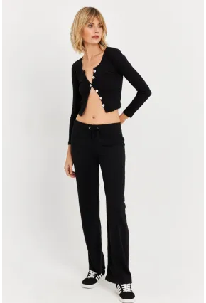 Kadın Siyah Palazzo Eşofman Altı ALB6011