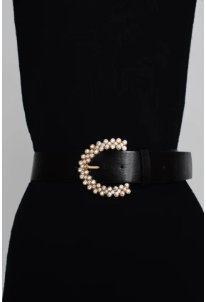 Kadın Siyah Taşlı Kemer BE313