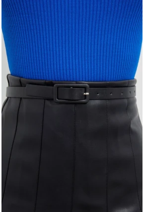 Kadın Siyah Tokalı Kemer BE675