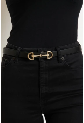 Kadın Siyah Tokalı Kemer BE699