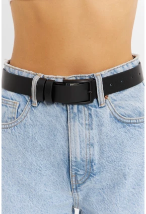 Kadın Siyah Tokalı Kemer BE706