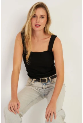 Kadın Siyah Triko Bluz SMT224