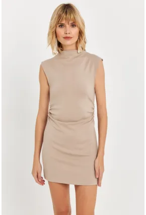 Kadın Taş Drapeli Mini Elbise SE6