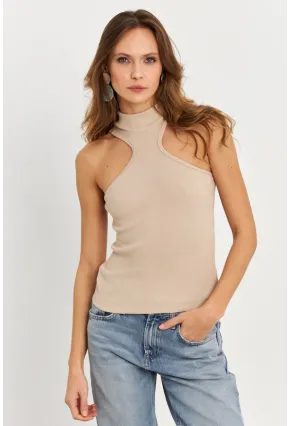 Kadın Taş Halter Yaka Kaşkorse Bluz EY1454