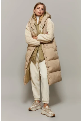 Kadın Taş Uzun Şişme Yelek DAF05