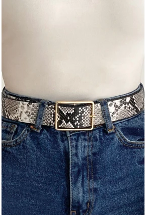 Kadın Taş Yılan Desenli Kemer BE611