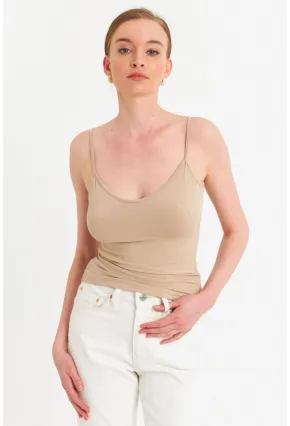 Kadın Vanilya Askılı Basic Atlet FLS06