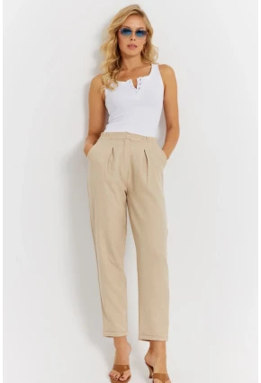Kadın Vanilya Keten Pantolon DMR340