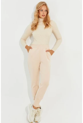 Kadın Vanilya Skuba Cepli Eşofman Altı MİW77