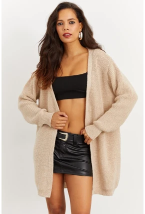 Kadın Vanilya Triko Hırka YV92