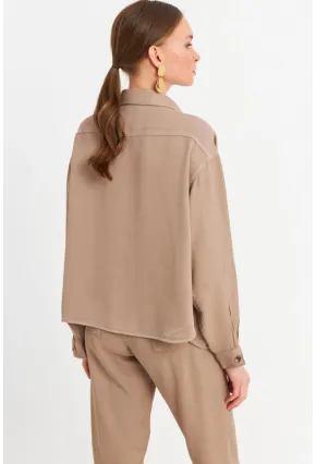 Kadın Vizon Tensel Gömlek SUN202