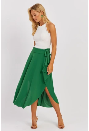 Kadın Yeşil Asimetrik Etek LV176