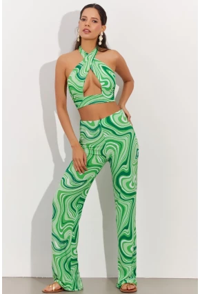 Kadın Yeşil Crop Takım LPP1215