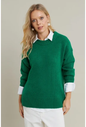 Kadın Yeşil Salaş Kazak MYV104