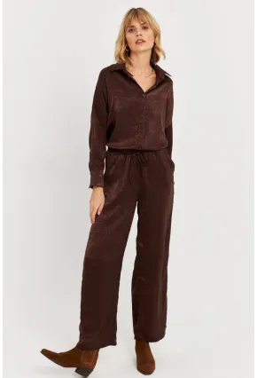 Kadın Acı-Kahve Saten Pantolon MCAR1128