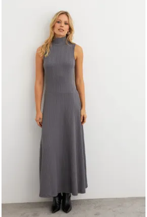 Kadın Antrasit Basic Maxi Elbise MTF29