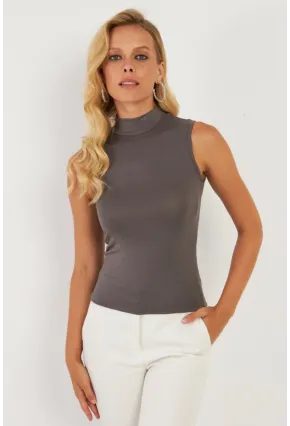 Kadın Antrasit Bluz LPP1289