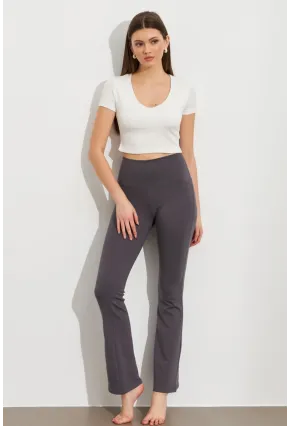 Kadın Antrasit İspanyol Paça Tayt ATS60