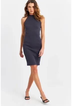 Kadın Antrasit Kaşkorse Kolsuz Elbise Yİ1567