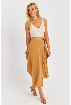 Kadın Badem Asimetrik Etek LV176