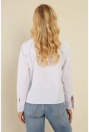 Kadın Beyaz Basic Gömlek ZER409